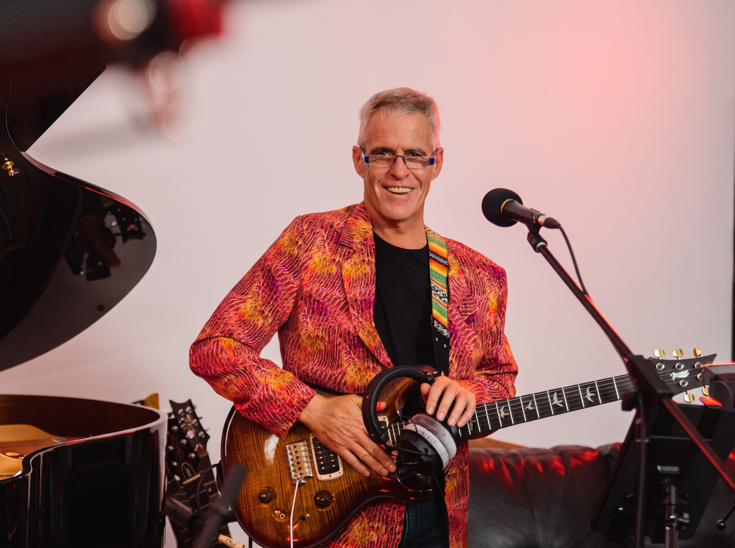 Groove Dr B performing live with guitar